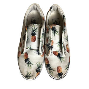 Vans Pineapple Sneakers White Orange Women's Size 6